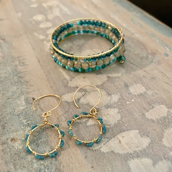 Custom Czech bead bracelet and earring set - Mother’s Day present approved - Picture 1 of 6